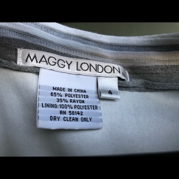 Sleek Maggy London wide-neck striped midi dress, size 4 - Picture 3 of 6